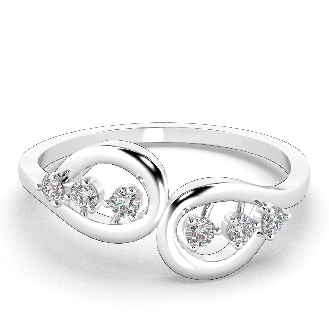 Golden Petal 14Kt Diamond Ring