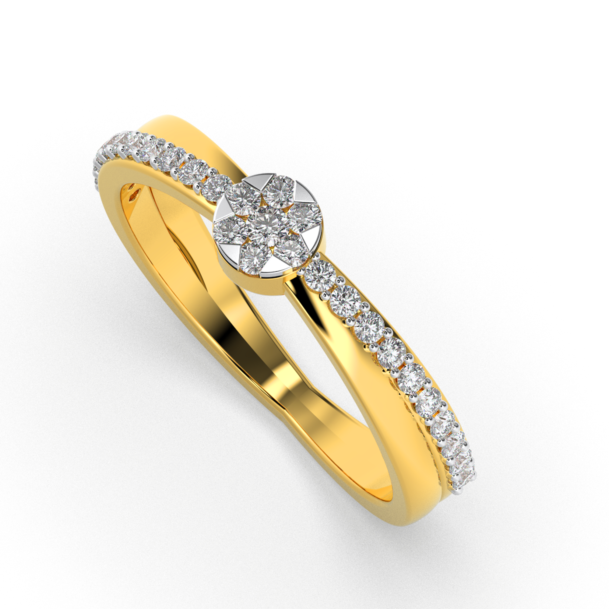 Enchanted Ray 14Kt Diamond Ring