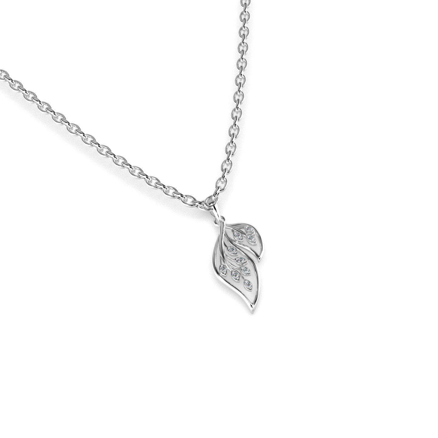 Elowen Diamond Pendant 18K