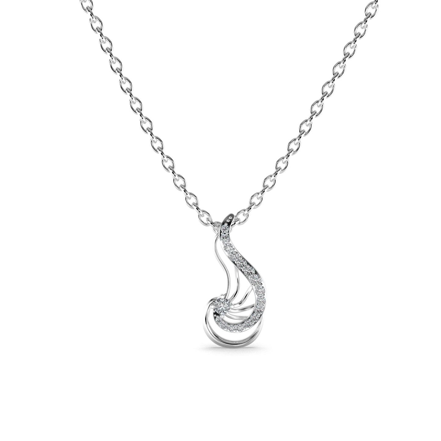 Marquise Diamond Pendant 18K