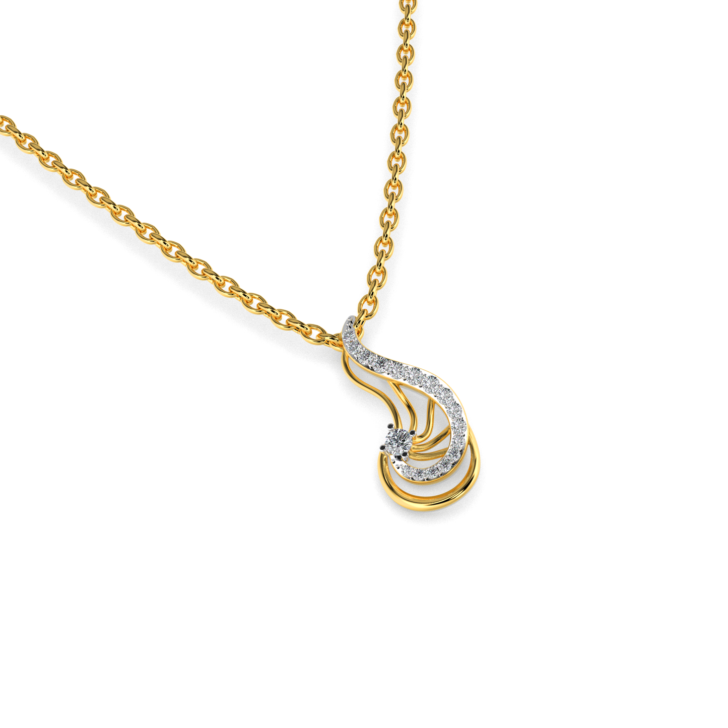 Marquise Diamond Pendant 18K