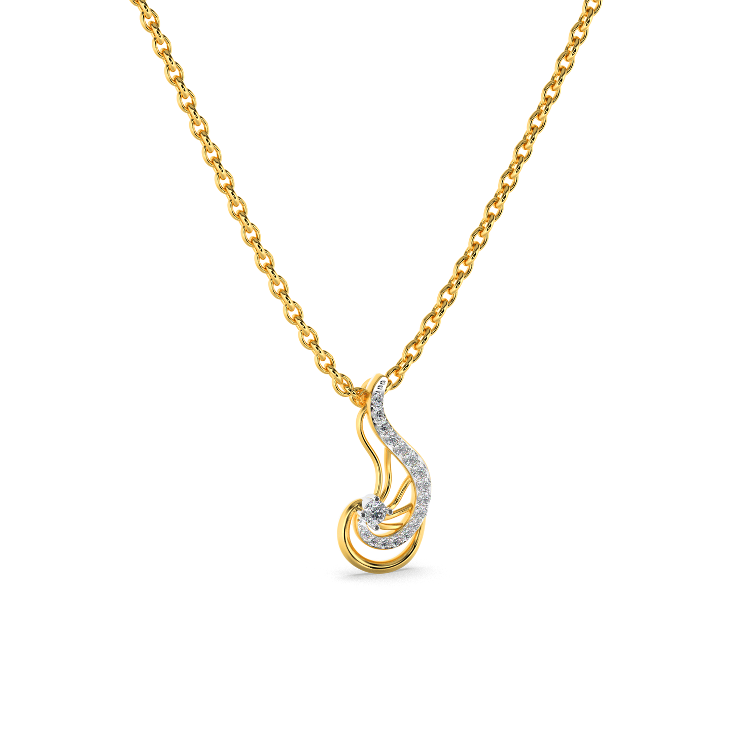 Marquise Diamond Pendant 18K