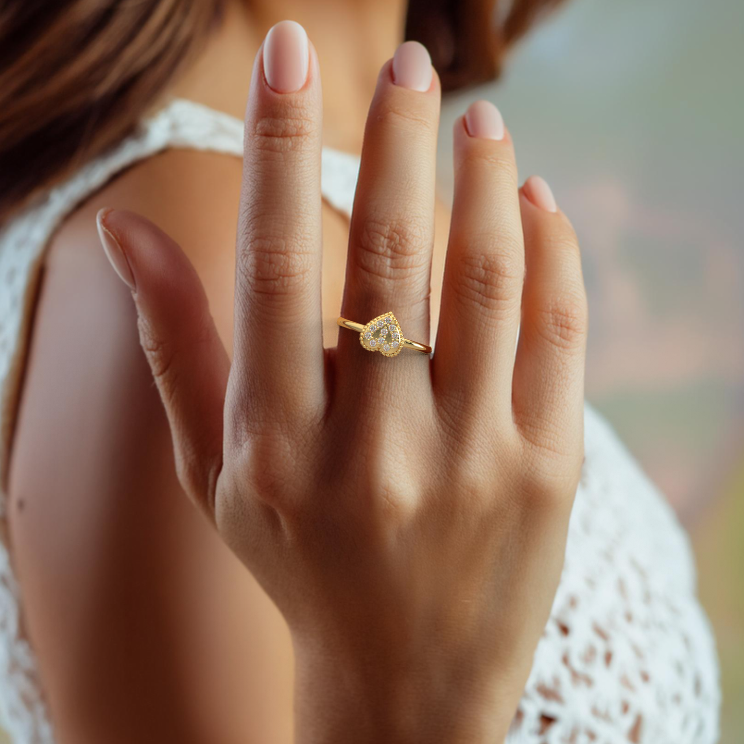 Radiant Mirage 14Kt Diamond Ring