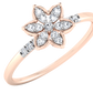 Flame 14Kt Diamond Ring