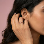 Amber Ray 18Kt Diamond Ring model_rose view