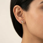 Aurora Earrings 18K model_rose view