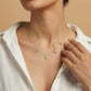 Celestial Cascade Necklace 18k model_rose view