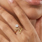 Celestial Citrine Splendor 18Kt Diamond Ring model_white view