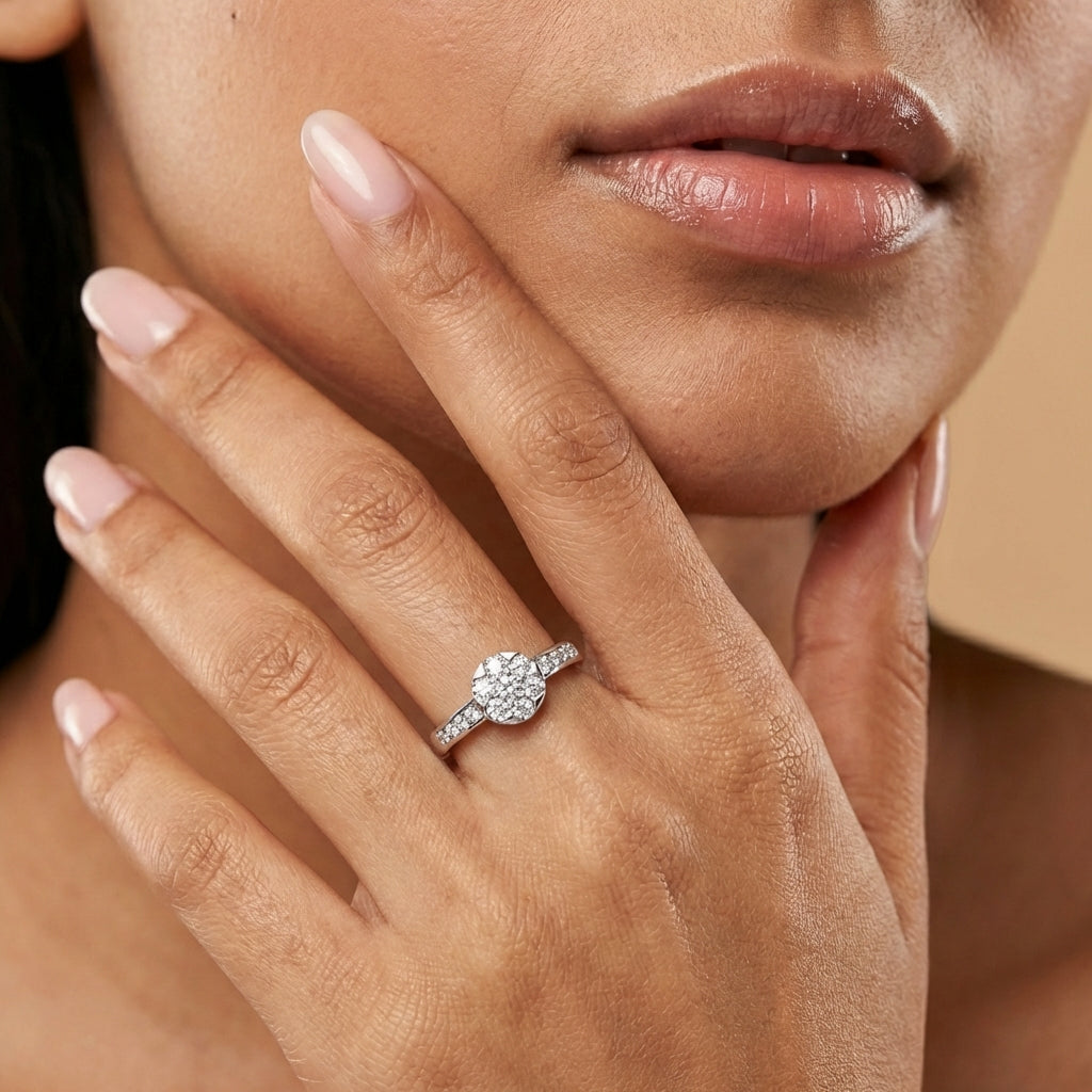 Celestial Grace 18Kt Diamond Ring model_white view