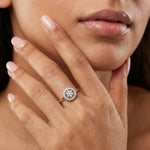 Coral Glow 18Kt Diamond Ring model_white view