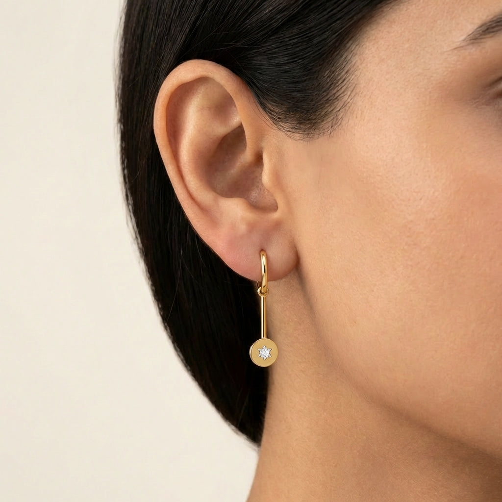 Enchanted Elegance Earrings 18K model_rose view