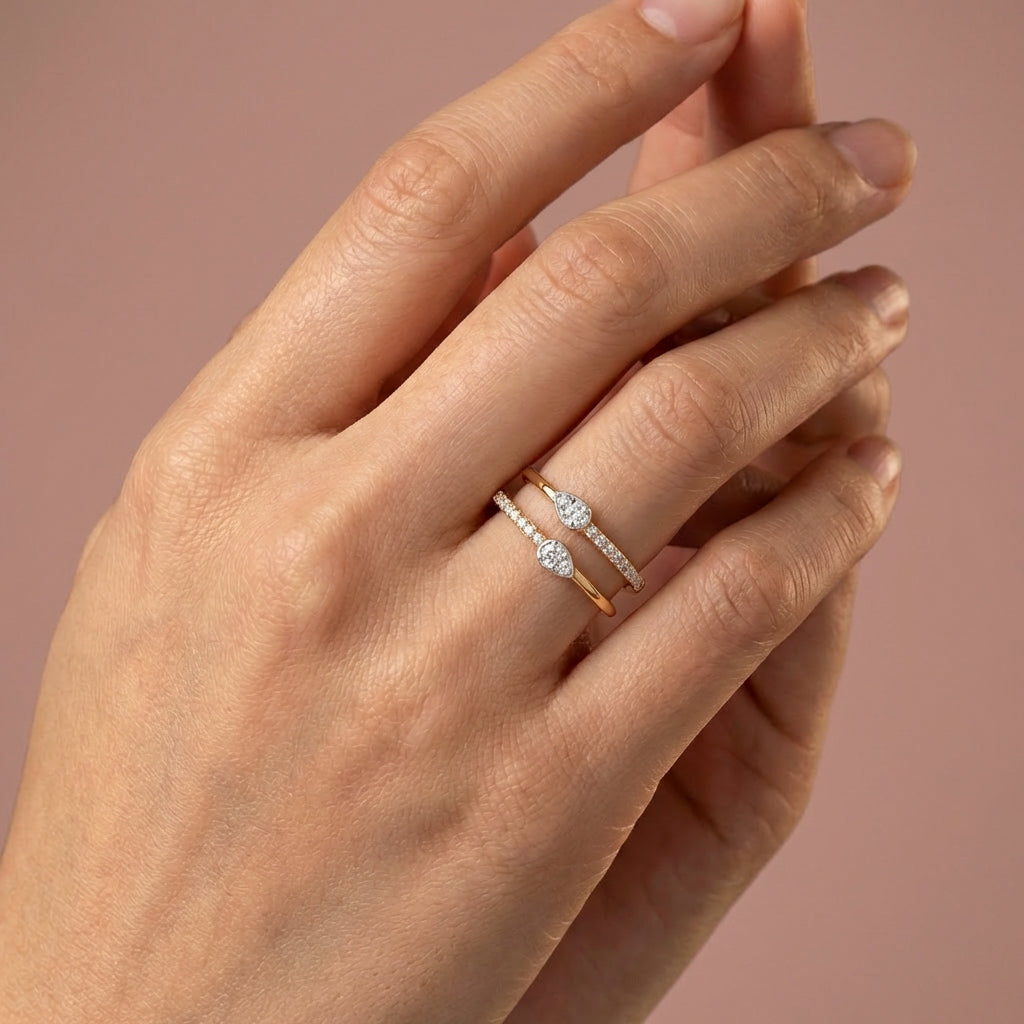 Enchanted Emberglow Eternal 18Kt Diamond Ring model view