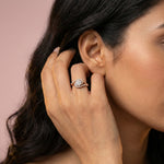 Enchanted Flame 18Kt Diamond Ring model_rose view
