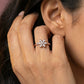 Flame 18Kt Diamond Ring model_rose view