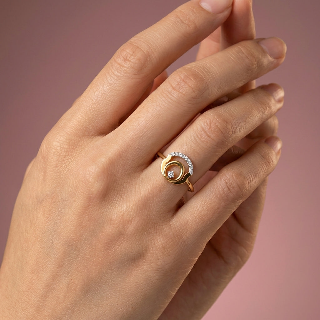 Gilded Gala 18Kt Diamond Ring model view
