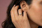 Gilded Rose 18Kt Diamond Ring model_rose view