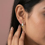 Glimmering Glamour Studs 18K model_yellow view