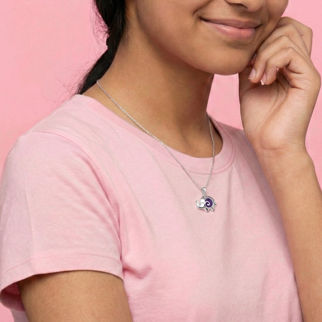 Gossamer Galaxy Necklace model_white view