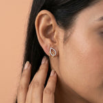 Luna Luster Drops 18K model_yellow view