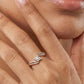 Lustrous Lagoon Luminary 18Kt Diamond Ring model_white view