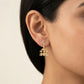 Mystical Mantra Jhumkas 18K model_rose view