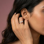 Ocean Mist 18Kt Diamond Ring model_rose view