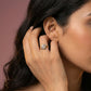 Opulent Oceanic 18Kt Diamond Ring model_rose view