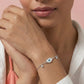 Radiant Cascade Chain Bracelet 18K model_white-1 view