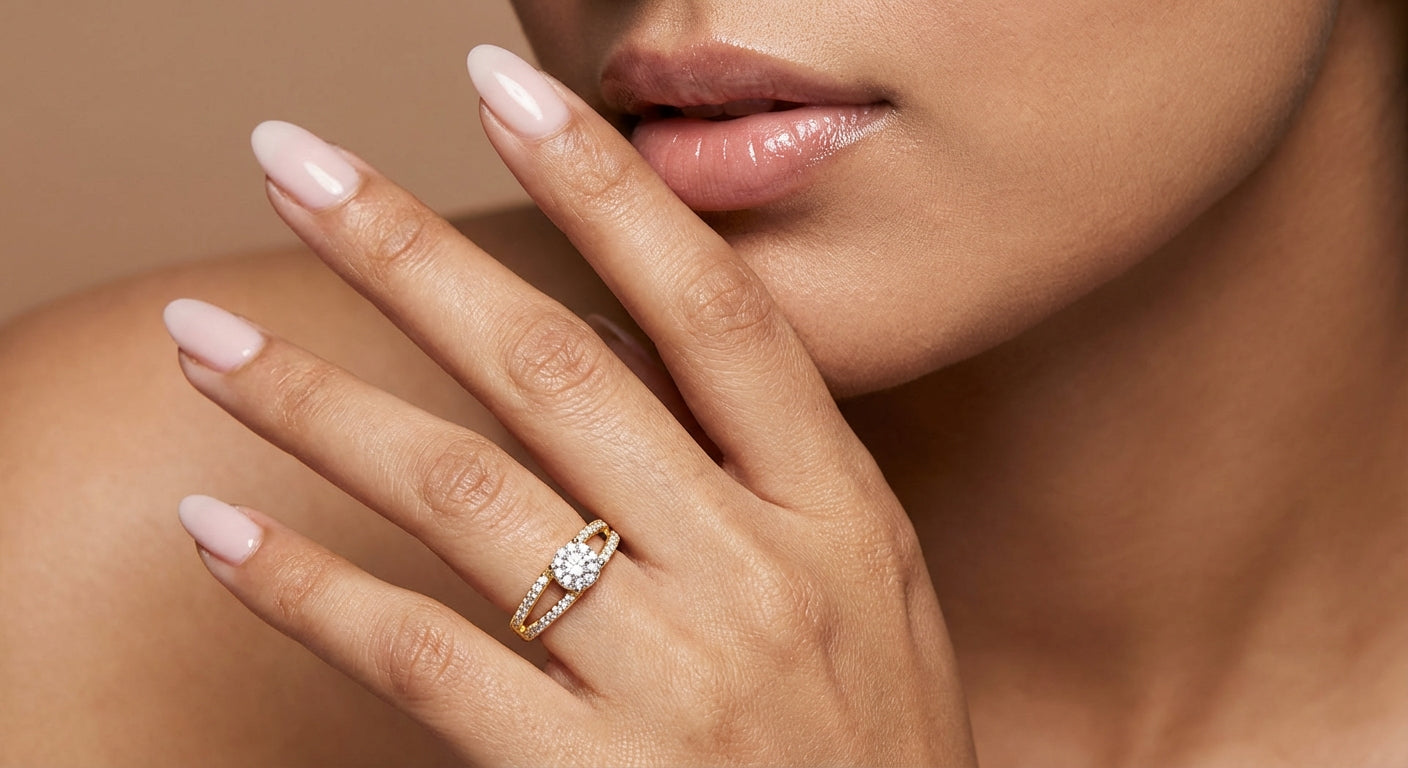 Resonance 18Kt Diamond Ring model_white view