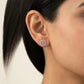 Sapphire Symphony Earrings 18K model_rose view