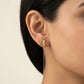 Serene Chain Hoops 18K model_rose view