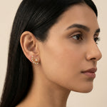 Serenity Spiral Ear Cuff 18K model_rose view