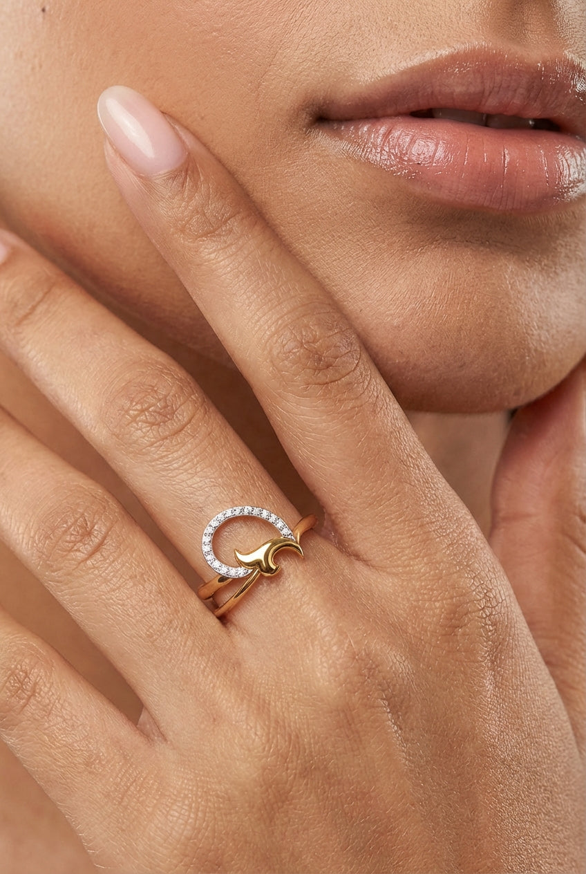 Solar Serenity 18Kt Diamond Ring model_white view