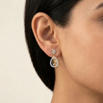 Stardust Drizzle Earrings 18K model_rose view