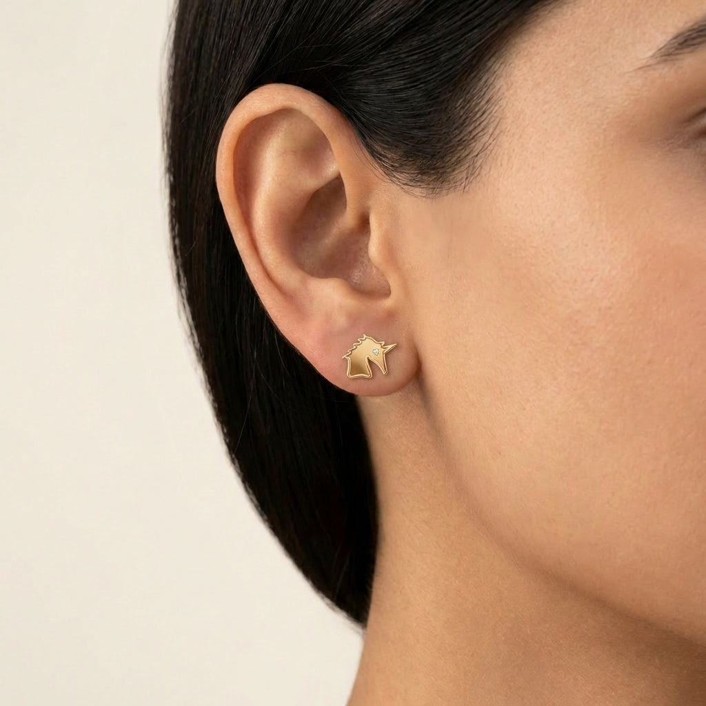 Stardust Serenade Earrings 18K model_rose view
