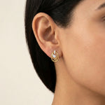 Whispering Waterfall Earrings 18K model_rose view