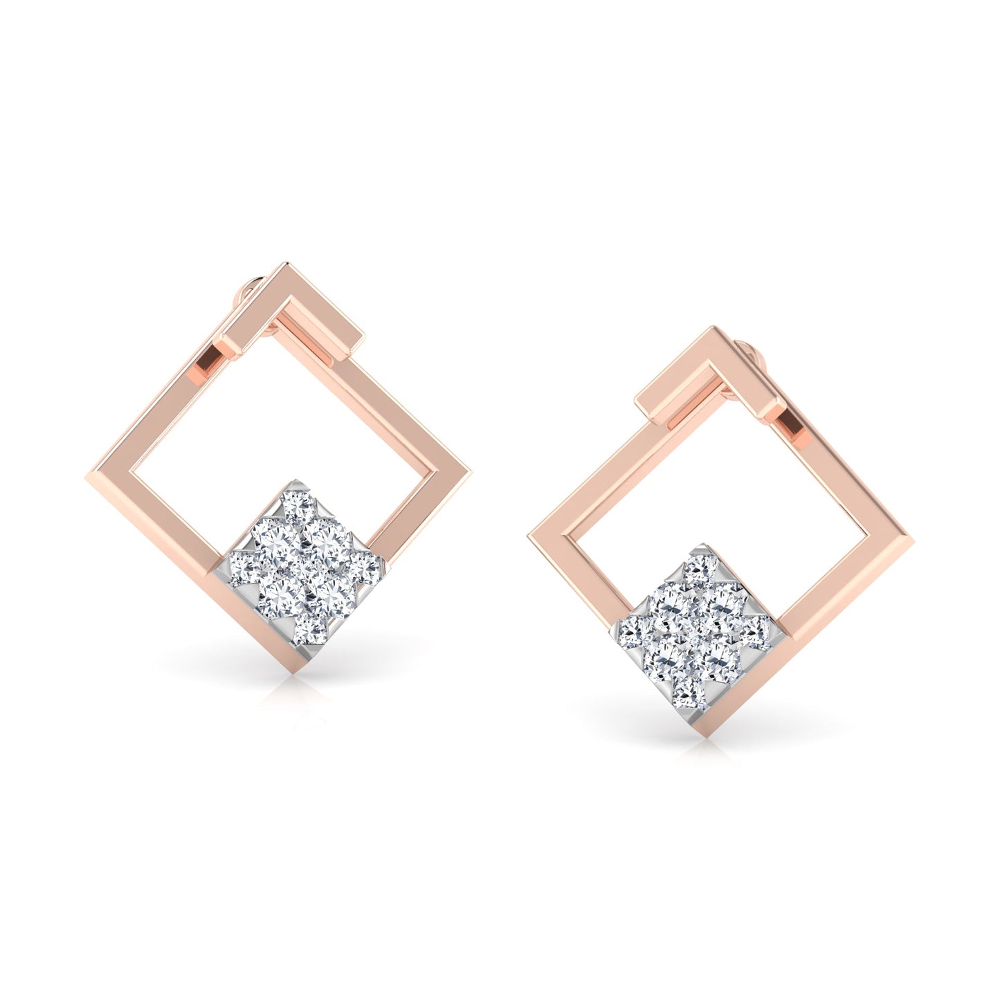 Regal Radiance Diamond Hoops 18K