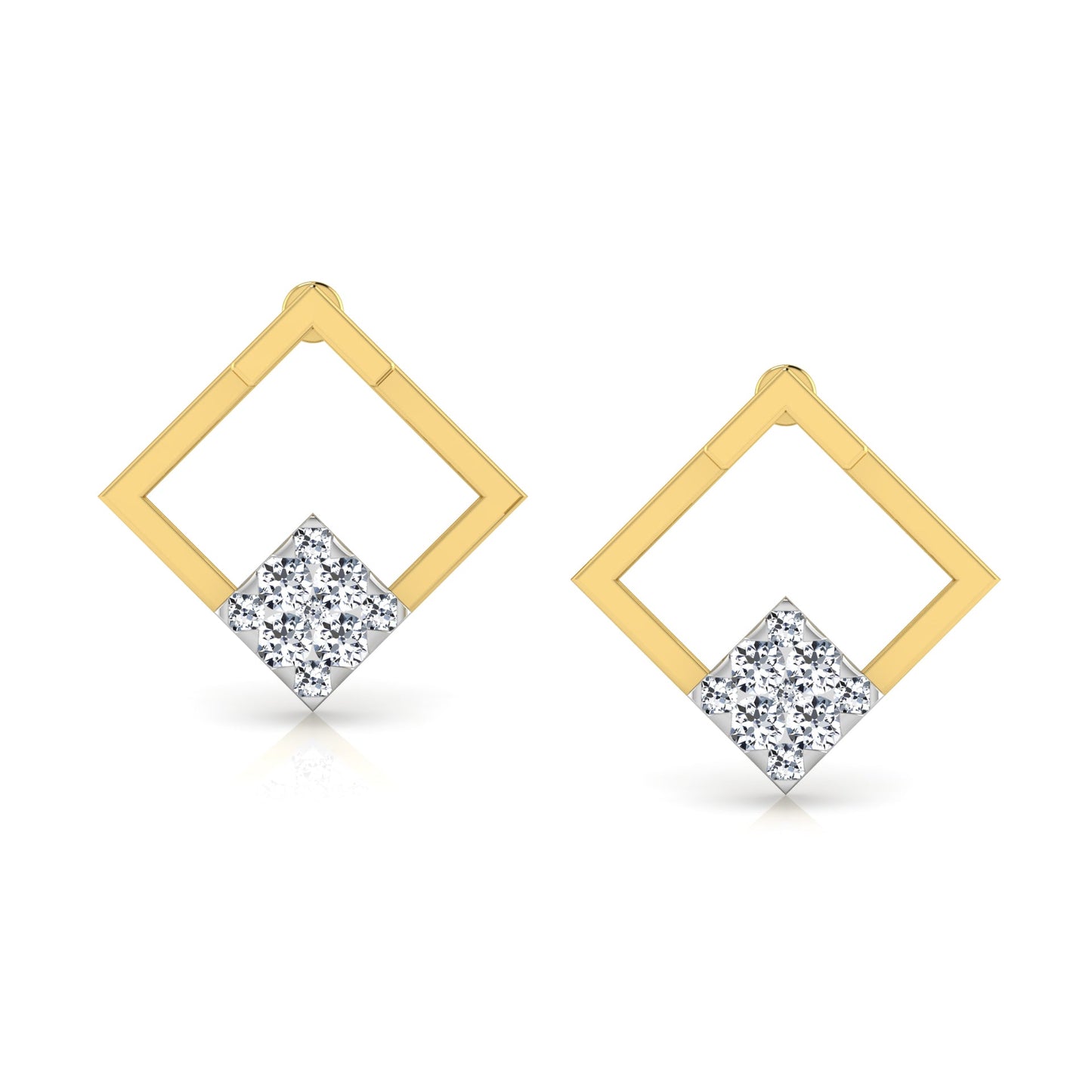 Regal Radiance Diamond Hoops 18K