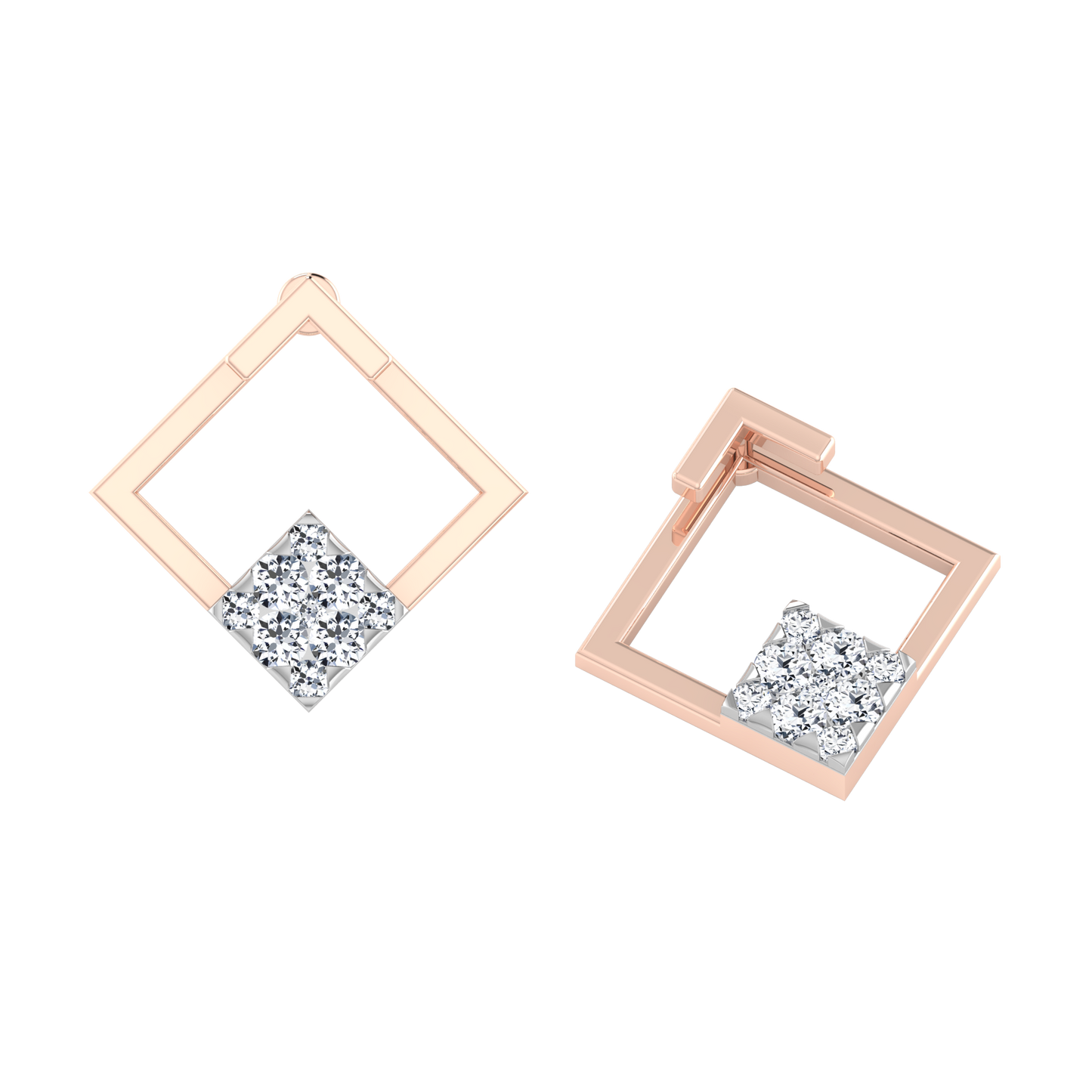 Regal Radiance Diamond Hoops 18K