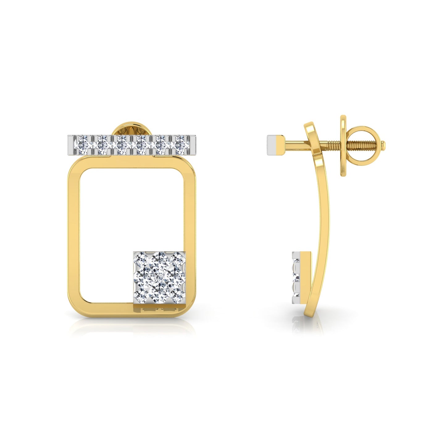 Prism Prismatica Diamond Studs 18K