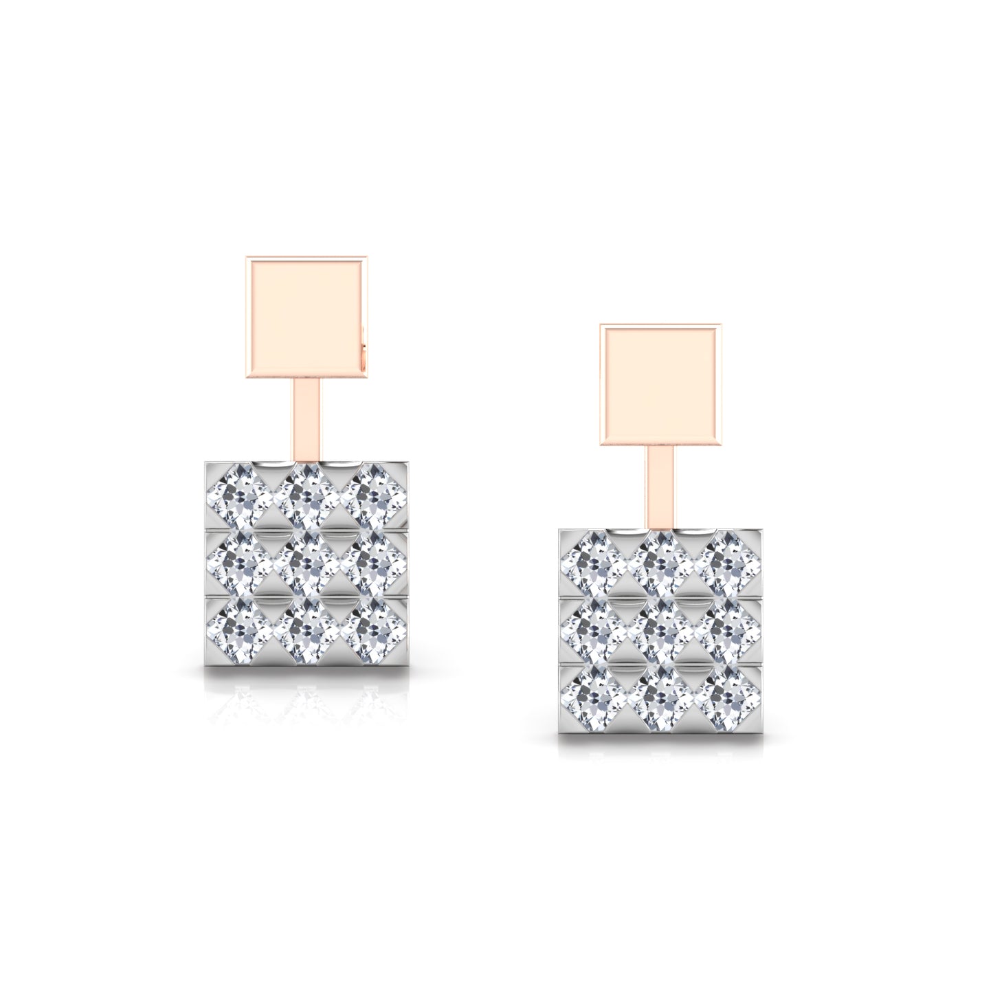 Royal Reflection Diamond Hoops
