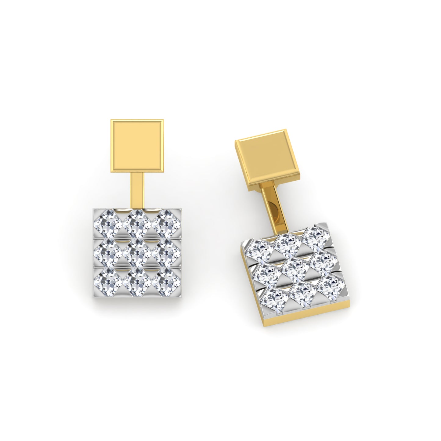 Royal Reflection Diamond Hoops