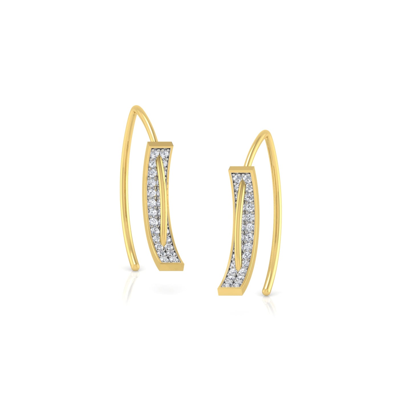 Floral Flair Diamond Huggies 18K