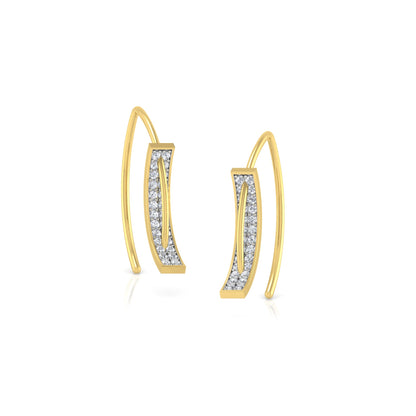 Floral Flair Diamond Huggies 18K