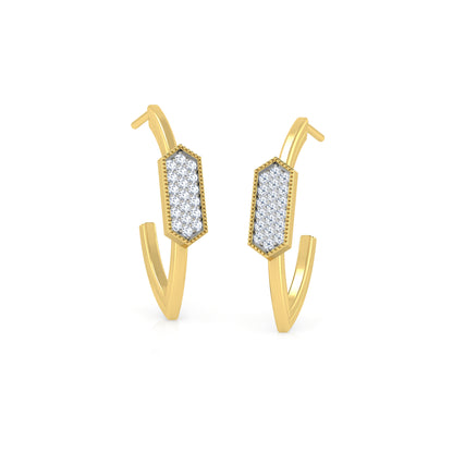 Ethereal Elegance Diamond Huggies 18K