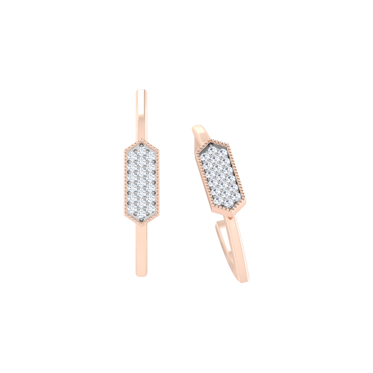 Ethereal Elegance Diamond Huggies 18K