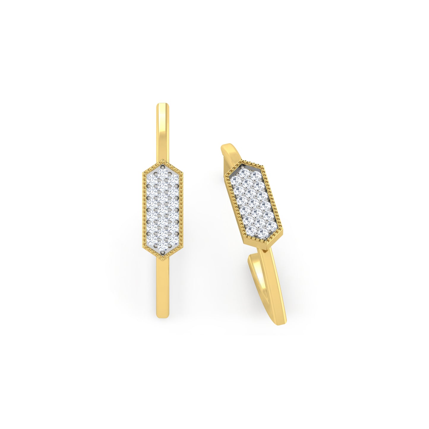 Ethereal Elegance Diamond Huggies 18K