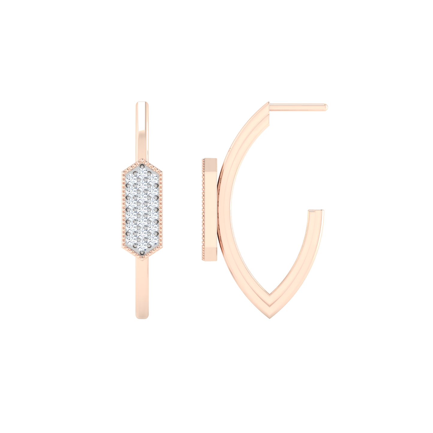 Ethereal Elegance Diamond Huggies 18K