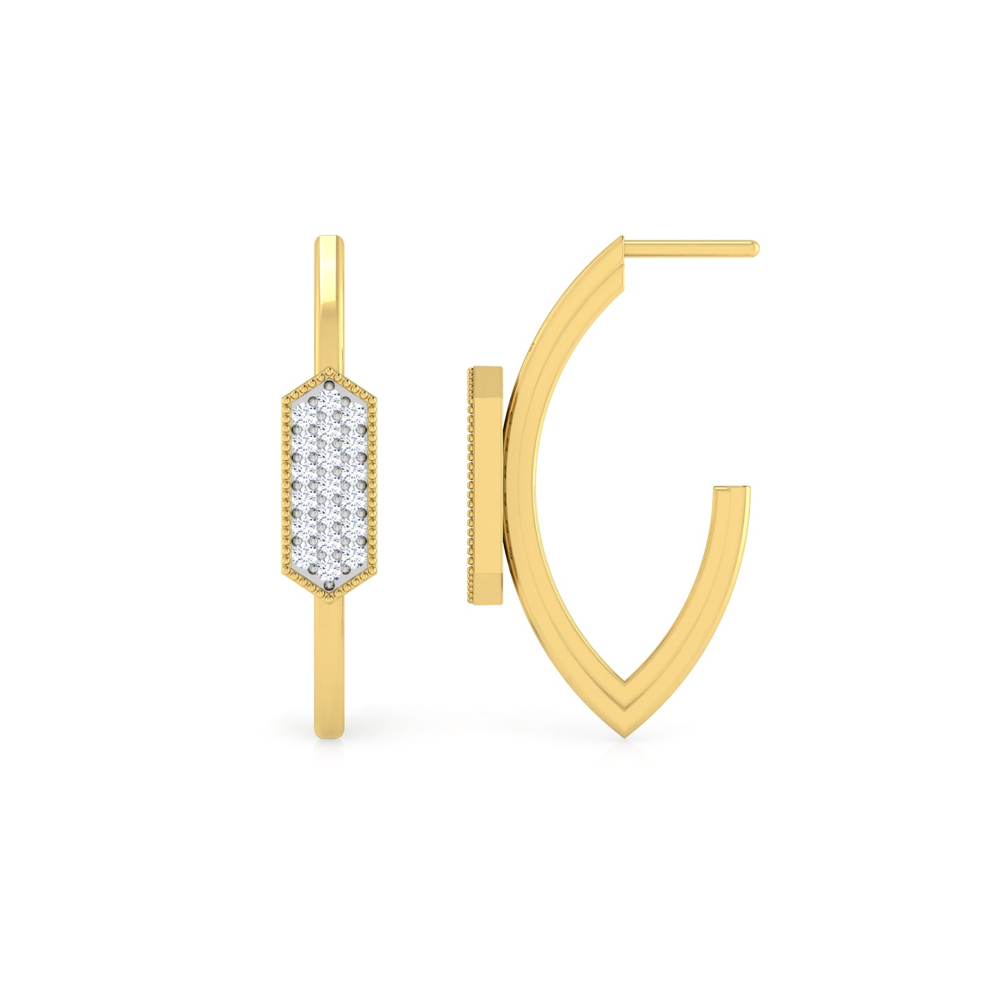 Ethereal Elegance Diamond Huggies 18K