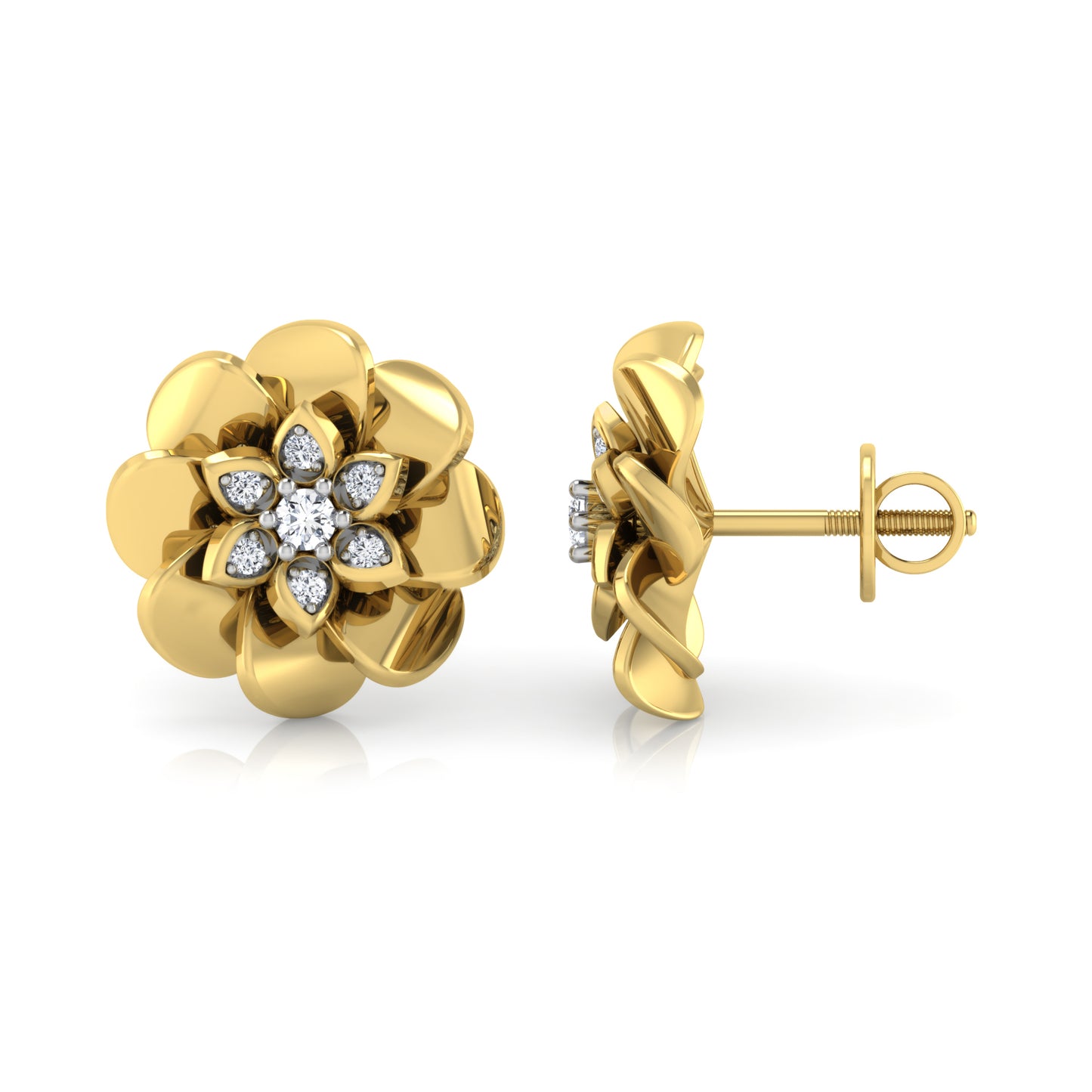 Aurora Arc Diamond Studs 18K